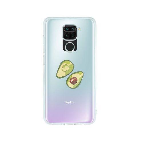 Redmi Note 9 Avokado Art Desenli Premium Şeffaf Silikon Kılıf