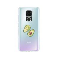 Redmi Note 9 Avokado Art Desenli Premium Şeffaf Silikon Kılıf