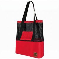 Kamp Ayısı® Thermo Bag - Sıcak/Soğuk Termal Korumalı Kamp, Piknik, Plaj Çantası 16+22= 38 Lt Kırmızı