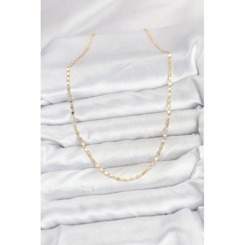 CM 14K Gold Renk Lazer İnce Zincirli Kadın Kolye