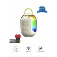 Bluetooth Hoparlör Çift Mikrofonlu Kablosuz Parti Speaker Beyaz