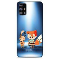 Samsung Galaxy M31s Kılıf FunnyMaX (1) Kılıfı Mavi Beyaz