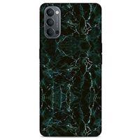 Mermer Desenli (27) Tema Tasarımlı Kılıf Zümrüt Yeşili Oppo Reno 4 Kılıf