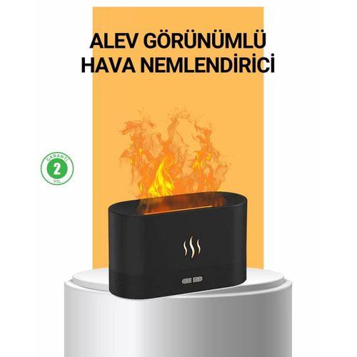 Modern Tasarımlı Alev Efektli Led Aromaterapi Hava Nemlendirici