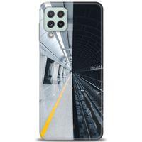 Samsung Galaxy M22 Kılıf HD Baskılı Kılıf - Metro Station + Tam Ekran Koruyucu