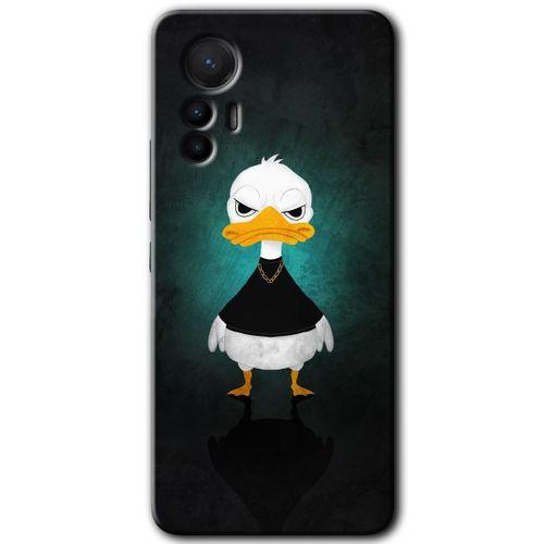 Potkal Hediye Fabrikası Xiaomi Mi 12 Lite HD Baskılı Kılıf + 9D Tam Ekran Koruyucu - Angry Duck
