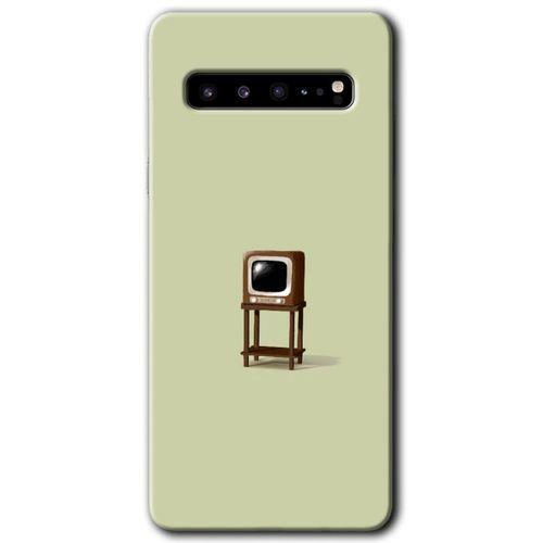 Potkal Hediye Fabrikası Samsung Galaxy S10 Plus HD Baskılı Kılıf + 9D Tam Ekran Koruyucu - Retro-TV