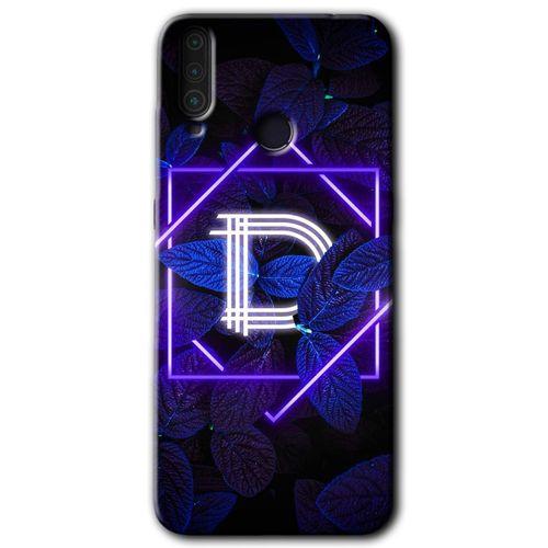 General Mobile GM 10 Kılıf HD Desen Baskılı Arka Kapak - Dark Neon Yaprak D Harfi