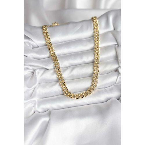 14K Gold Renk Kaplama Kalın Zincir Model CM Kadın Kolye