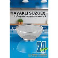 Modacar 24 cm Süzgeç - Makarna Süzgeci Pirinç Meyve Süzgeci 304 Paslanmaz Çelik