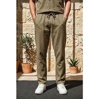 Calvert Tensel Pamuk Kumaş Çizgili Relaxed Fit Erkek Pantolon - Avcı Yeşili