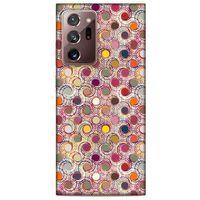 Samsung Galaxy Note 20 Ultra Kılıf Pastel Renkler (36) Glitter Kılıf Sarı Pembe