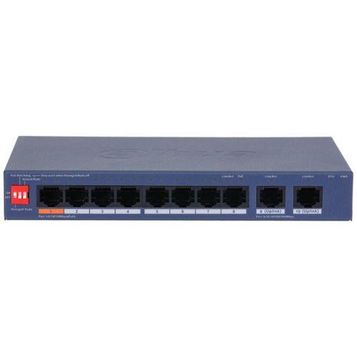 DAHUA CS4010-8ET2GT-60 8 PORT 10/100 + 2 PORT GIGABIT UPLINK CLOUD YÖNETİLEBİLİR 60W POE METAL KASA SWITCH