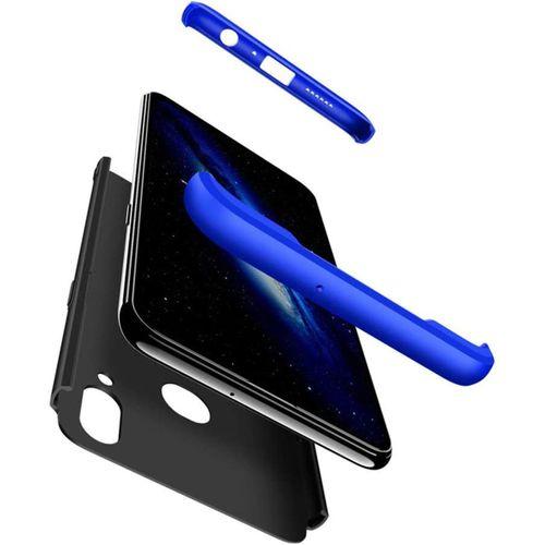 Samsung Galaxy A10S Uyumlu Kılıf Koruyucu Sert Double Dip Protective Siyah-Mavi