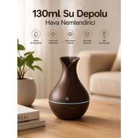 130ml Aromaterapi Difüzörü Hava Nemlendirici 7 Renk Led Işıklı