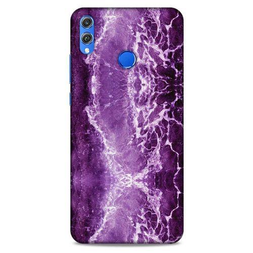 Mermer Desenli (18) Tema Telefon Kılıfları Mor Huawei Honor 8x Kılıf
