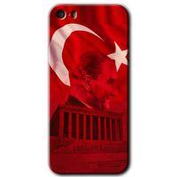 MRCİLETİSİM iPhone 5s Kılıf HD Desen Baskılı Arka Kapak + Mat Kobra Cam - Anıtkabir Atatürk