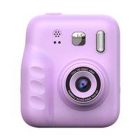Dijital Fotoğraf Çıkaran Video Kaydedici Taşınabilir Anında Baskı Çıkaran Çocuk Kamerası Mor