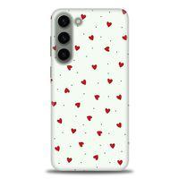 Samsung Galaxy S23 Plus Kılıf HD Baskılı Kılıf - Mini Mini Kalpler + Tam Ekran Koruyucu