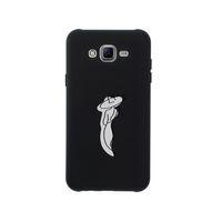 Samsung J7 2015 Madame Desenli Premium Silikonlu Siyah Telefon Kılıfı