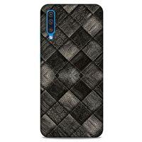 Samsung Galaxy A50 Kılıf Patchwork (25) Antişok Kapak Siyah Gri