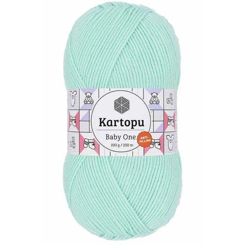 1 Adet Baby One Tüylenmeyen El Örgü İpi Yünü Açık Yeşil K507