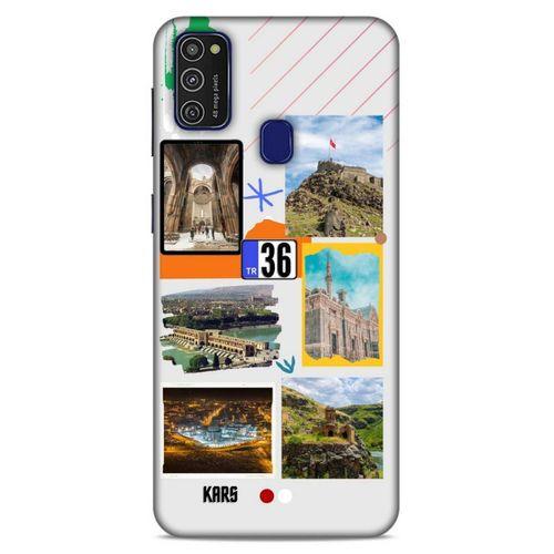 Lopard Samsung Galaxy M21 Uyumlu Kılıf Şehirli ※ (36) Kars Glitter Kılıf