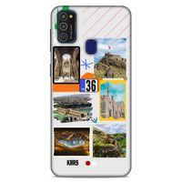 Lopard Samsung Galaxy M21 Uyumlu Kılıf Şehirli ※ (36) Kars Glitter Kılıf