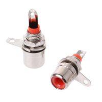 Tos Fiş RCA Şase Konnektör Somunlu Kırmızı