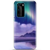 Lopard Huawei P40 Pro Uyumlu Kılıf Gece'S (32) Soft Silikon Kılıf Norveç Kuzey Işıkları