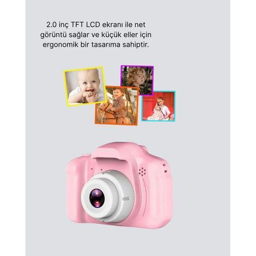 Çocuklar İçin Mini Fotoğraf Makinesi 8mp 1080p Video Ve Darbeye Dayanıklı
