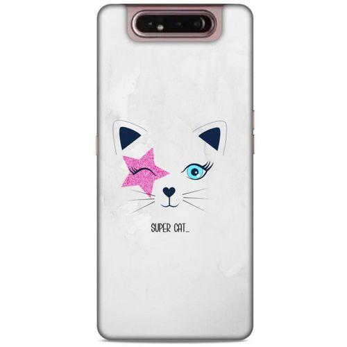 Lopard Samsung Galaxy A80 Uyumlu Kılıf Kediler (19) Kılıfları Süper Kedi