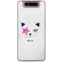 Lopard Samsung Galaxy A80 Uyumlu Kılıf Kediler (19) Kılıfları Süper Kedi