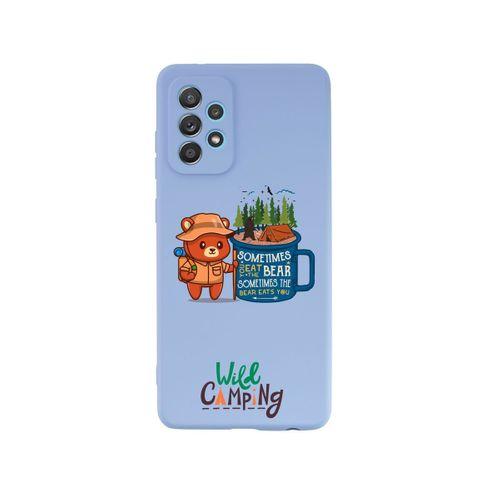 Samsung A32 Wild Camping Premium Silikonlu Lila Telefon Kılıfı