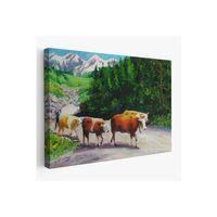 Otlayan Boğa Kanvas Duvar Tablosu-1183