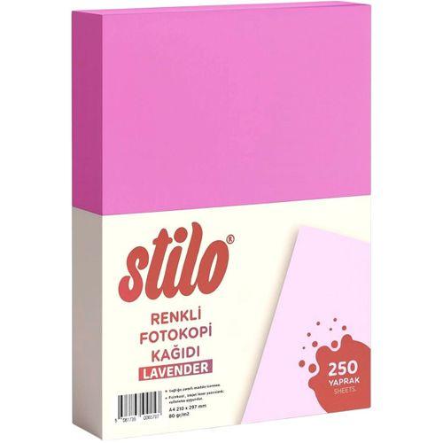 STİLO A4 RENKLİ FOTOKOPİ KAĞIDI 250 'li 80 gram LAVENDER