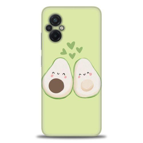 Xiaomi Poco M5 Kılıf HD Baskılı Kılıf - Avacado + Tam Ekran Koruyucu