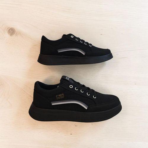 FreeMarka 2910 Siyah Fuspetli Keten Spor Ayakkabı