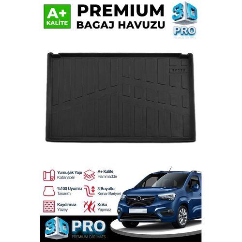 S-Dizayn Opel Combo Seperatörlü 3D Pro Bagaj Havuzu 2019 Üzeri A+ Kalite