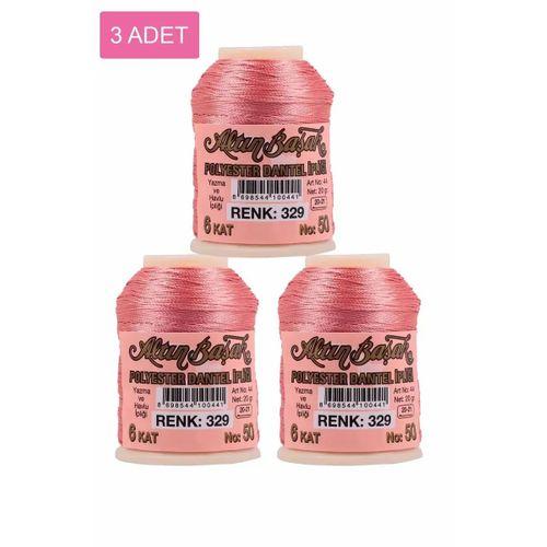 3 Adet Altınbaşak Oya ve Dantel İpi 20 gr - Royaleks - No: 329