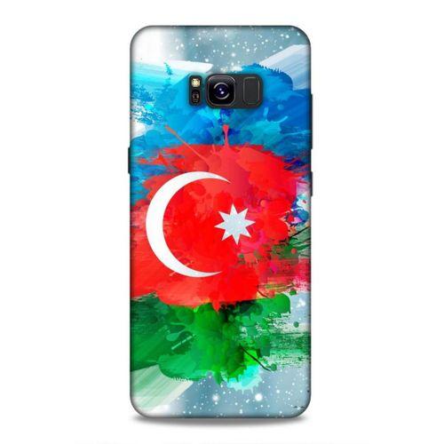 Samsung Galaxy S8 Plus Uyumlu Kılıf Azarbaijan (15) Antişok Kılıf Bayrak İllustre