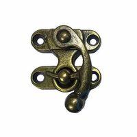 Kancalı Yay Gözü, Ahşap Kutu Klipsi - Küçük, Antik, 1 Adet