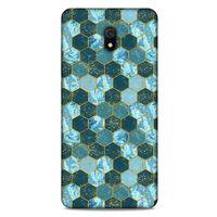 Mermer Desenli (21) Tema Koruyucu Kapak Akuamarin Xiaomi Redmi 8A Kılıf