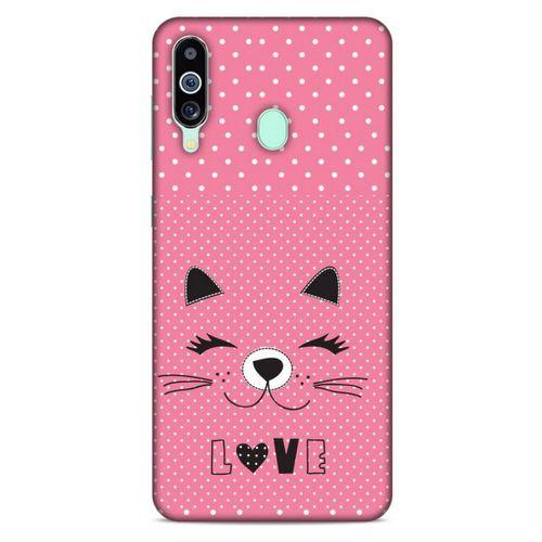 Lopard Samsung Galaxy M40 Uyumlu Kılıf Kediler (14) Lansman Kılıf Love Cat