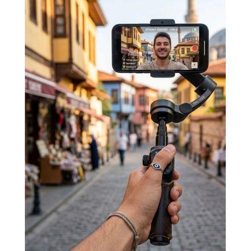 Telefon Gimbal Stabilizer Video Sabitleyici Vlog Çekim Atı