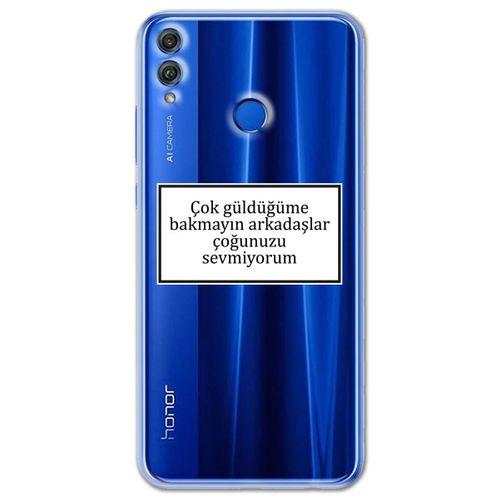 Huawei Honor 8C Kılıf HD Yazı Baskılı Silikon Arka Kapak - Yazı 15