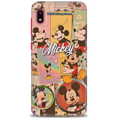 Samsung Galaxy A10 Kılıf HD Baskılı Kılıf - I Love Mickey + Tam Ekran Koruyucu
