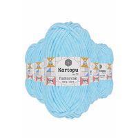 5 Adet Yumurcak Kadife El Örgü İpi Açık Turkuaz K516