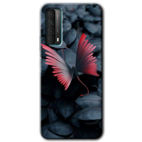 Huawei P Smart 2021 Kılıf Kapak - Dark Butterfly +Hayalet Ekran Yandan Gözükmez