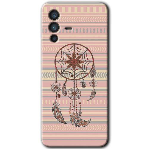 Vivo V23 5G HD Baskılı Kılıf + 9D Tam Ekran Koruyucu - Mandala Retro